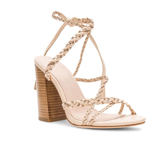 RAYE Shoes - Raye Melissa Braid Strap Leather Ankle Tie Sandal